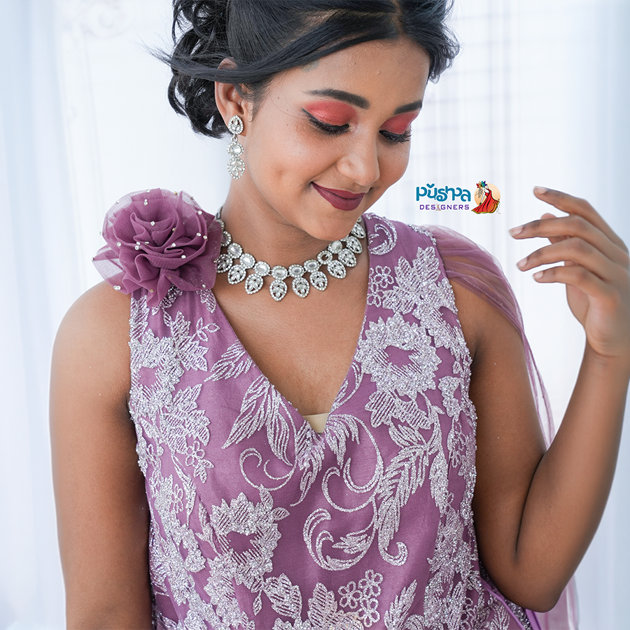 Light Purple Party Ware Ball Gown - Image 2