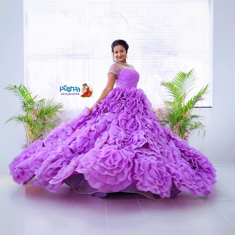 Purple Heavy Ball Gown