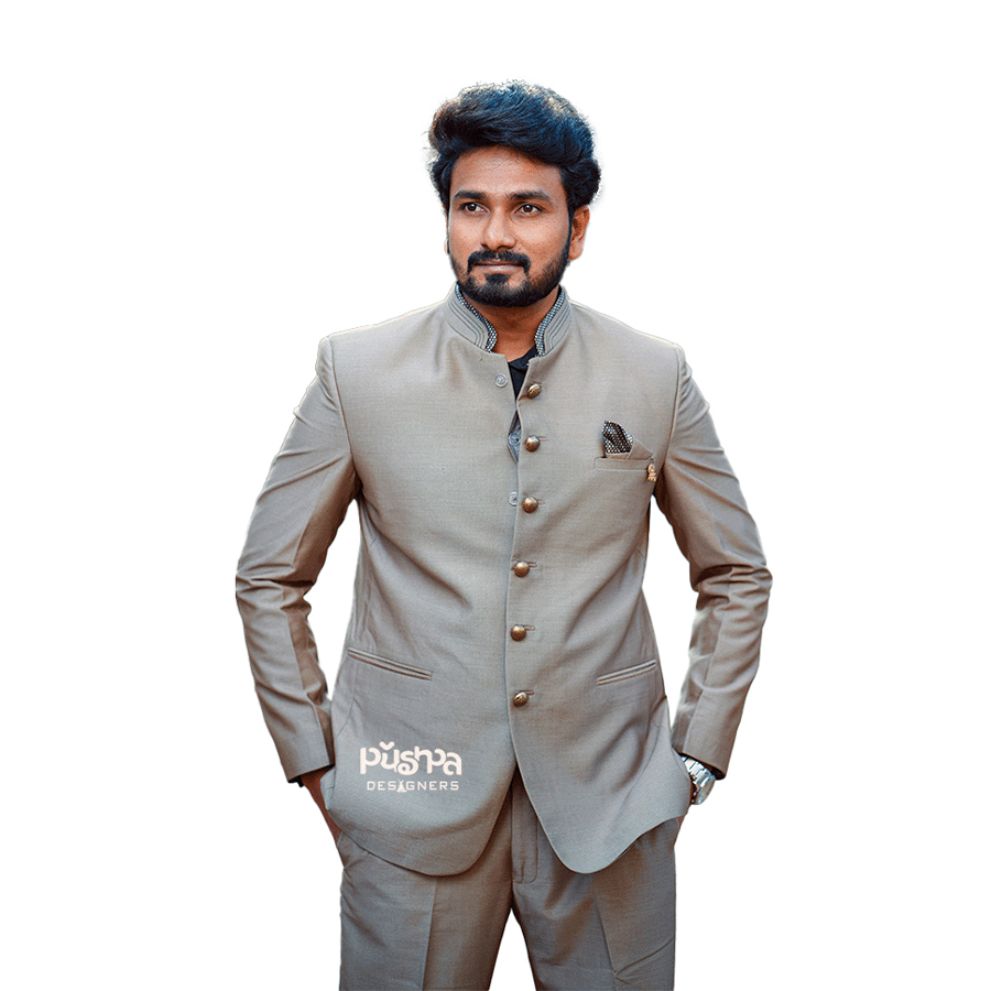Gray Plan Jodhpur Suit - Image 2