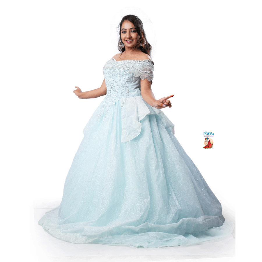 Sky Blue Ball Gown
