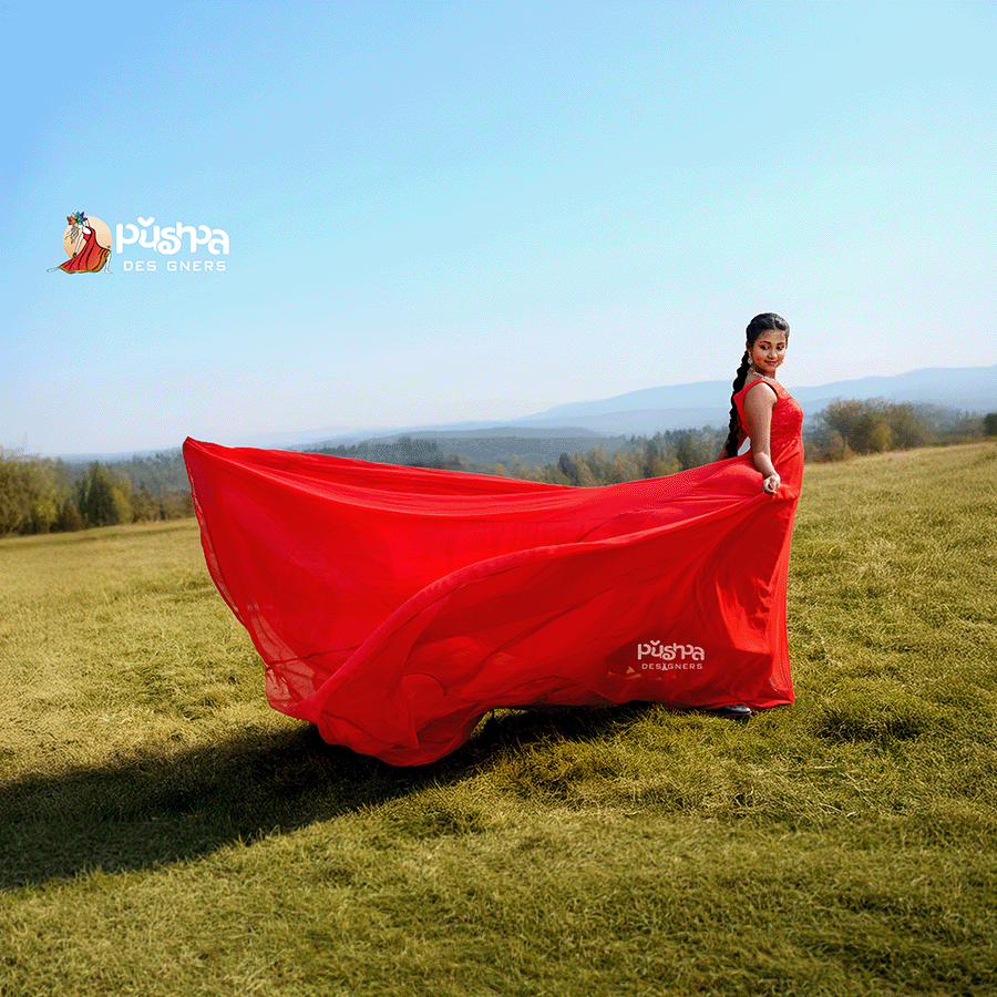 Red Single Tail Gown