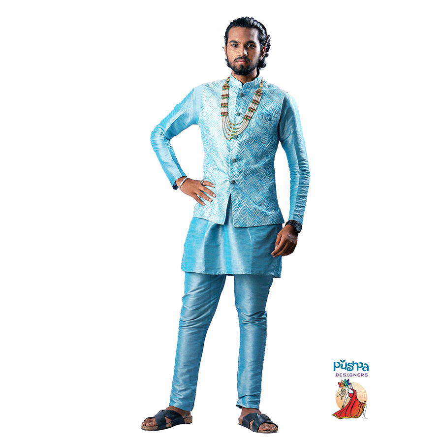 Sky Blue Kurta - Image 2
