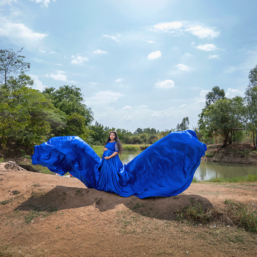 Royal Blue Two Tail Gown view 2