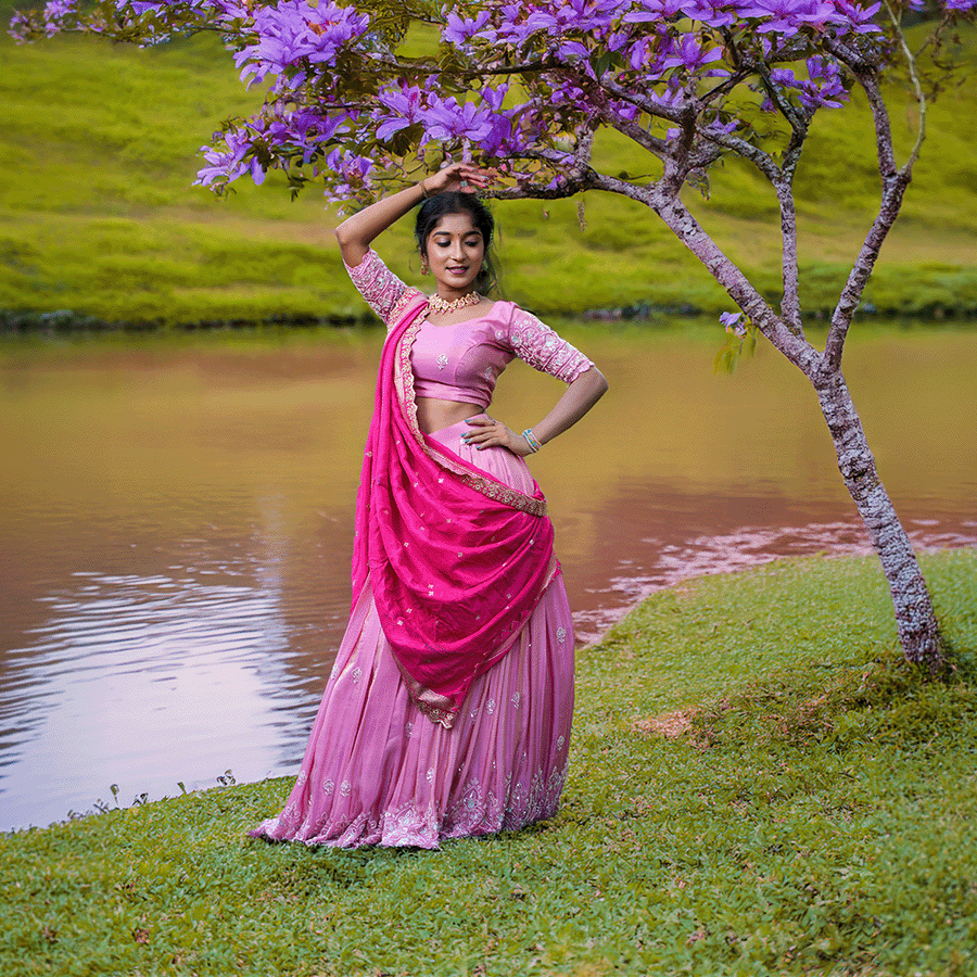 Baby Pink Designer Lehenga - Image 2