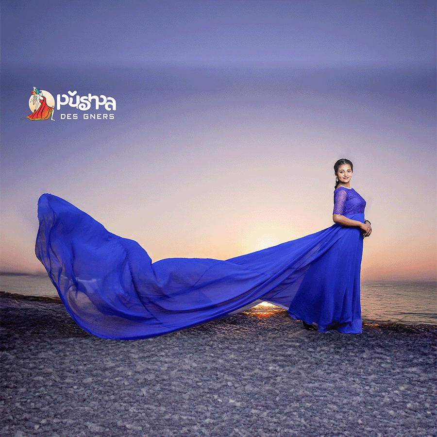 Blue Single Tail Gown
