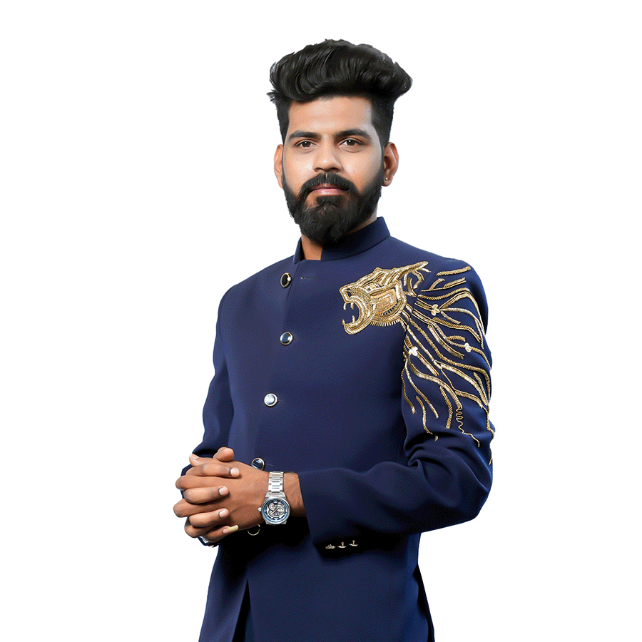 Blue Lion Judhpuri Suit - Image 2