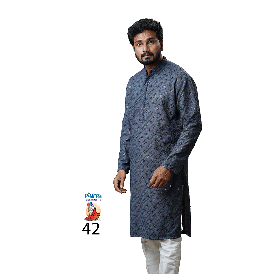 Navy Blue kurta - Image 2