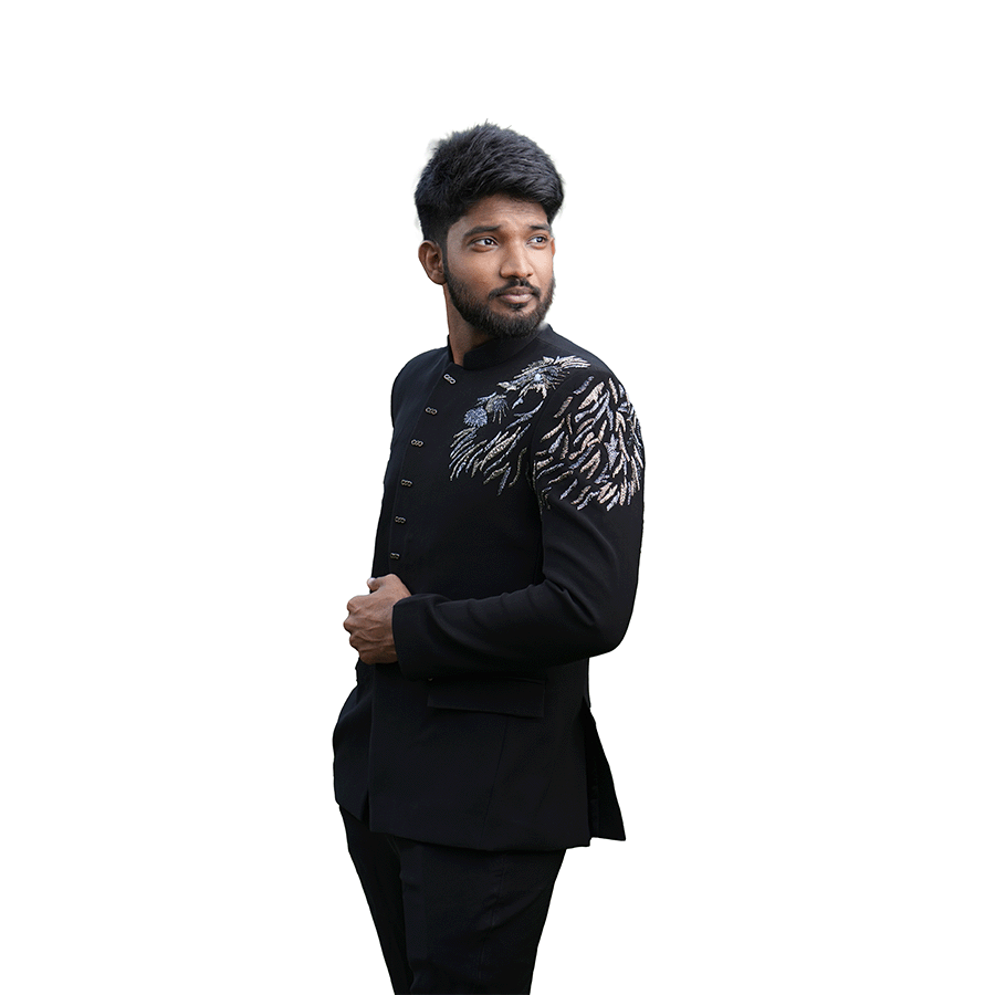 Black Lion Jodhpur Suit