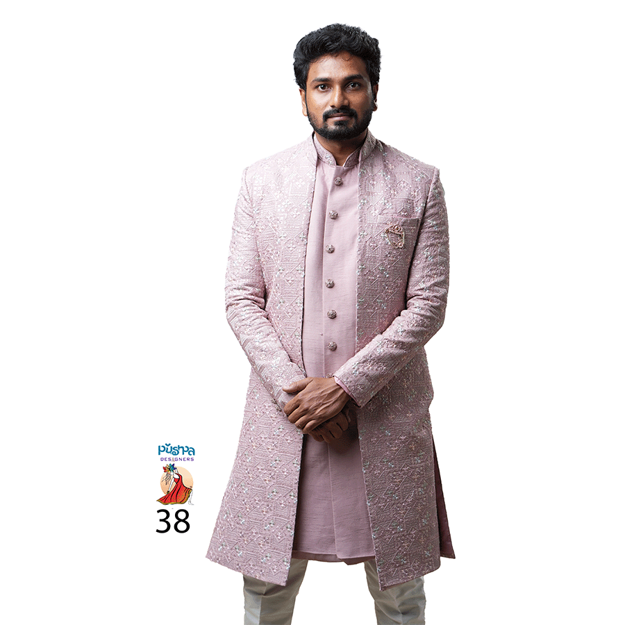 Peach Pink Indo-Western - Image 2