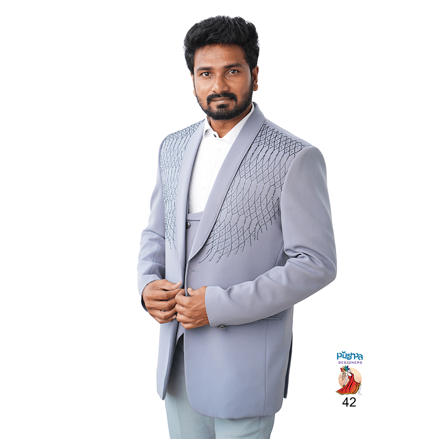 Light Grey Designer Suit