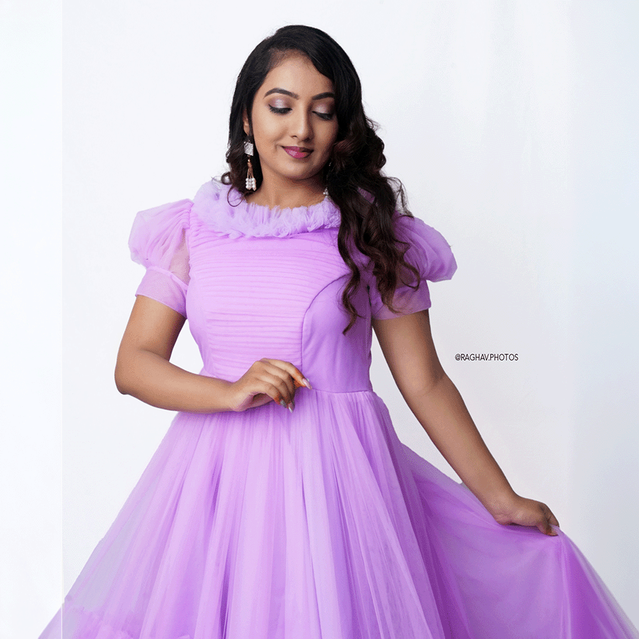 Purple Frills Gown - Image 2