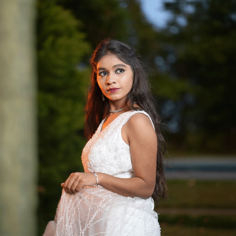 White Full Beats Ball Gown - Image 3