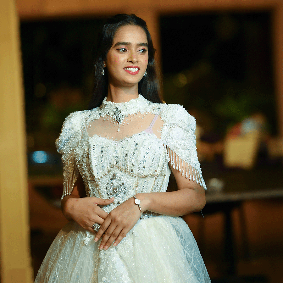 White Christian Gown
