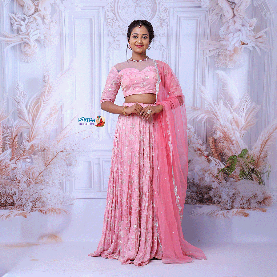 Light Pink Lehenga - Image 3