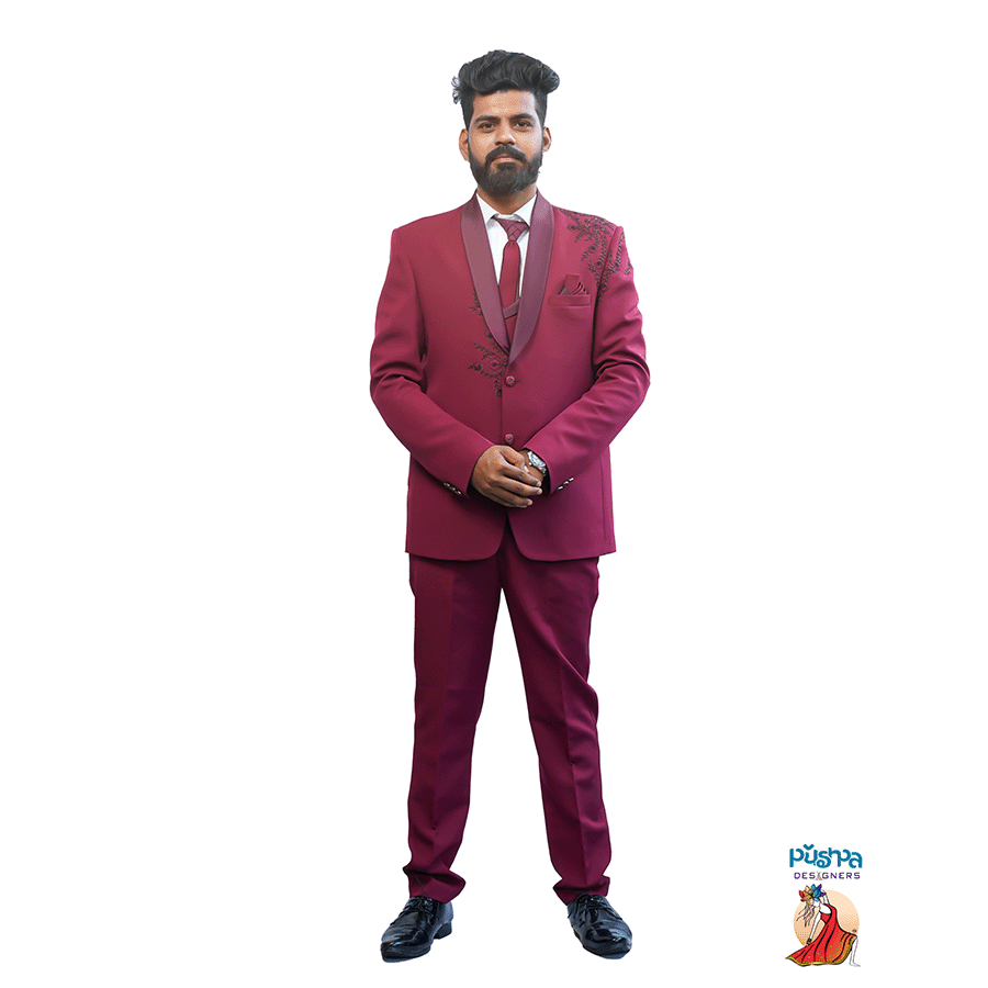 Maroon Designer Suit
