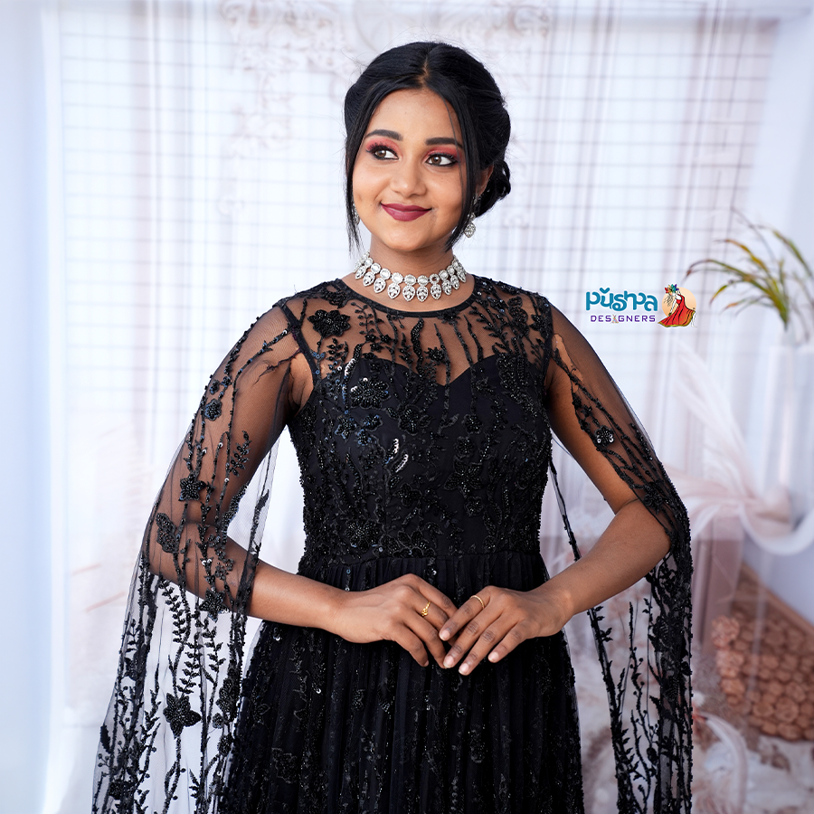 Black Party ware Gown - Image 2