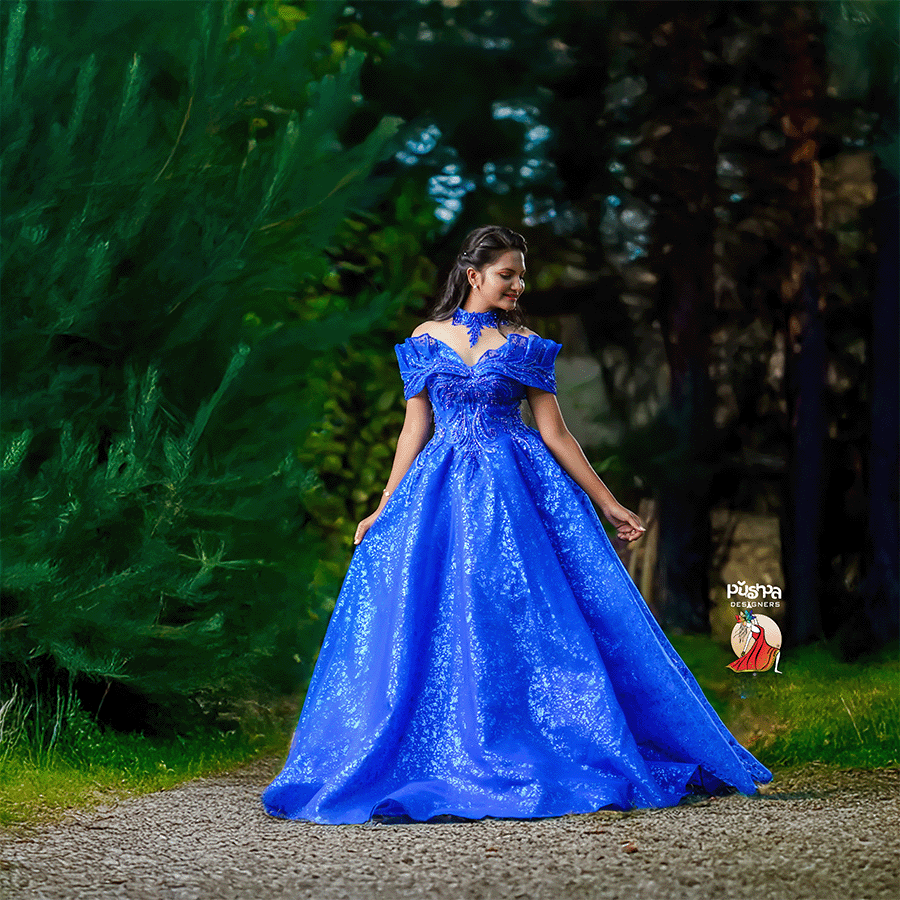 Royal Blue Princes Gown - Image 2
