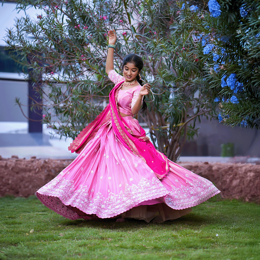 Baby Pink Designer Lehenga