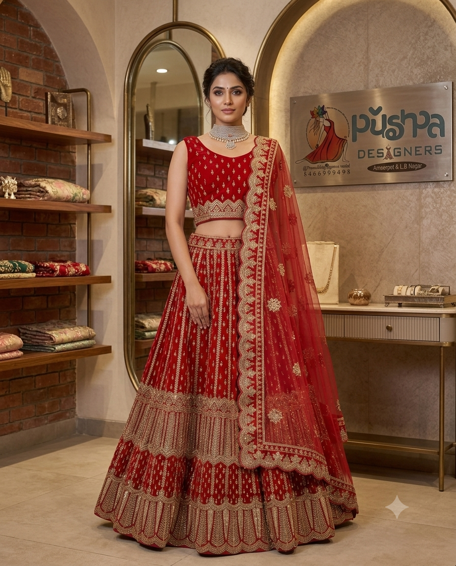 light Yellow Embroidered Bridal Lehenga view 2