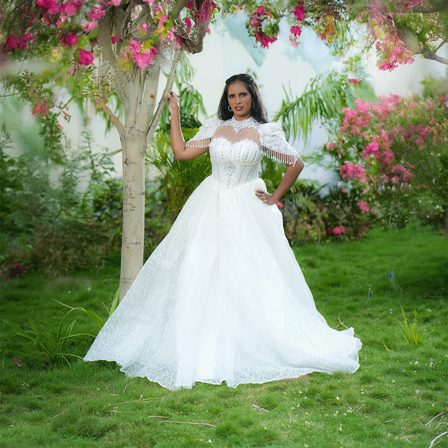 White Christian Gown