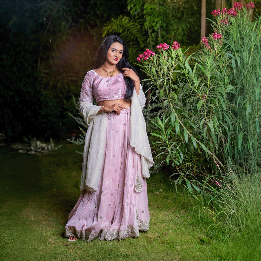 Baby Pink Beats Lehenga