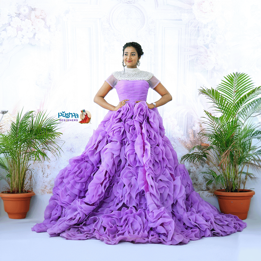 Purple Heavy Ball Gown - Image 2