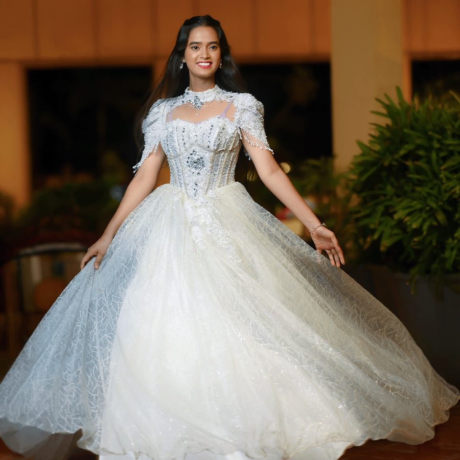 White Christian Gown - Image 2