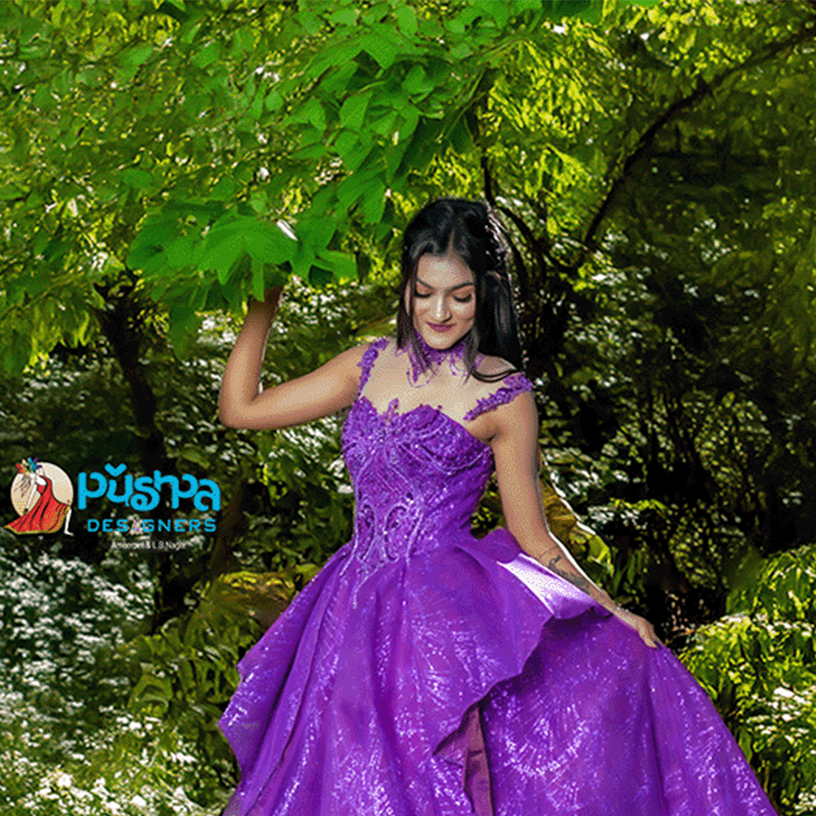 Purple Heavy Ball Gown - Image 2