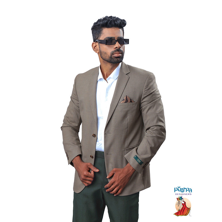 Gray Colour Single Blazer - Image 2