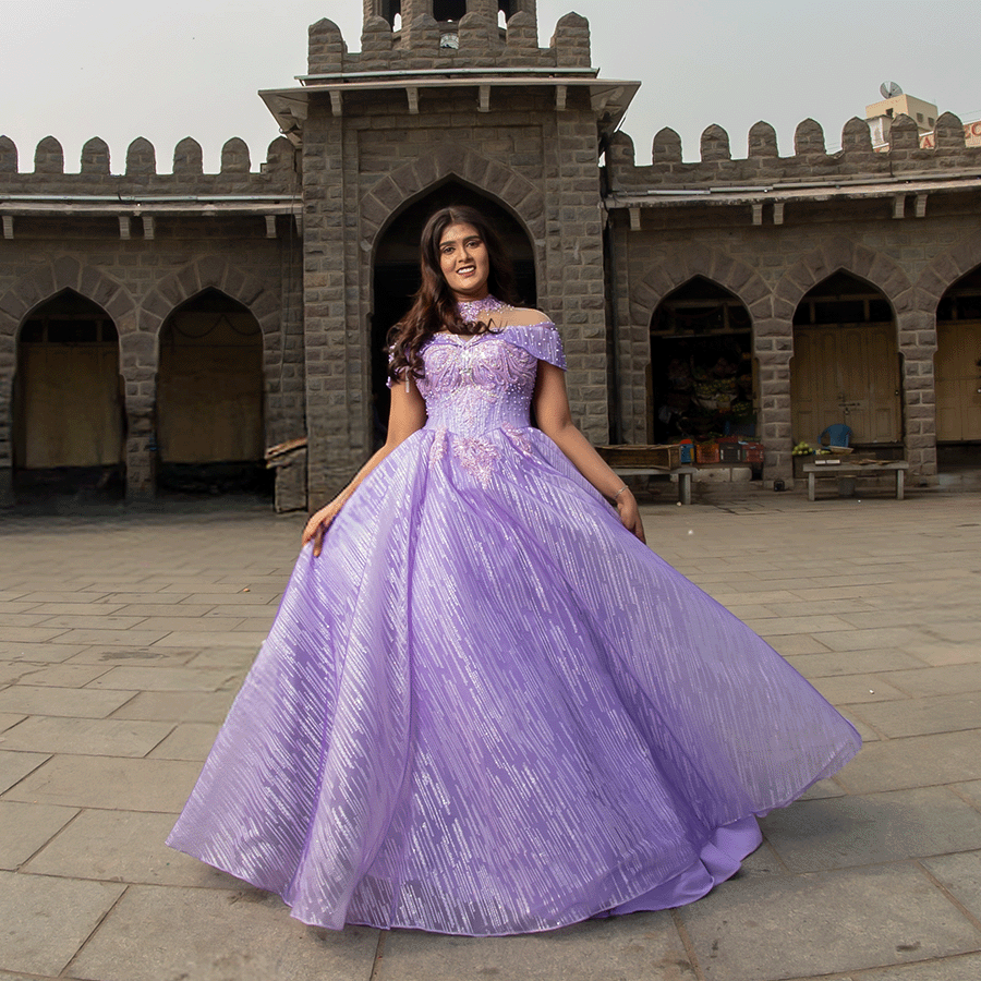 Lavender Heavy Gown - Image 2
