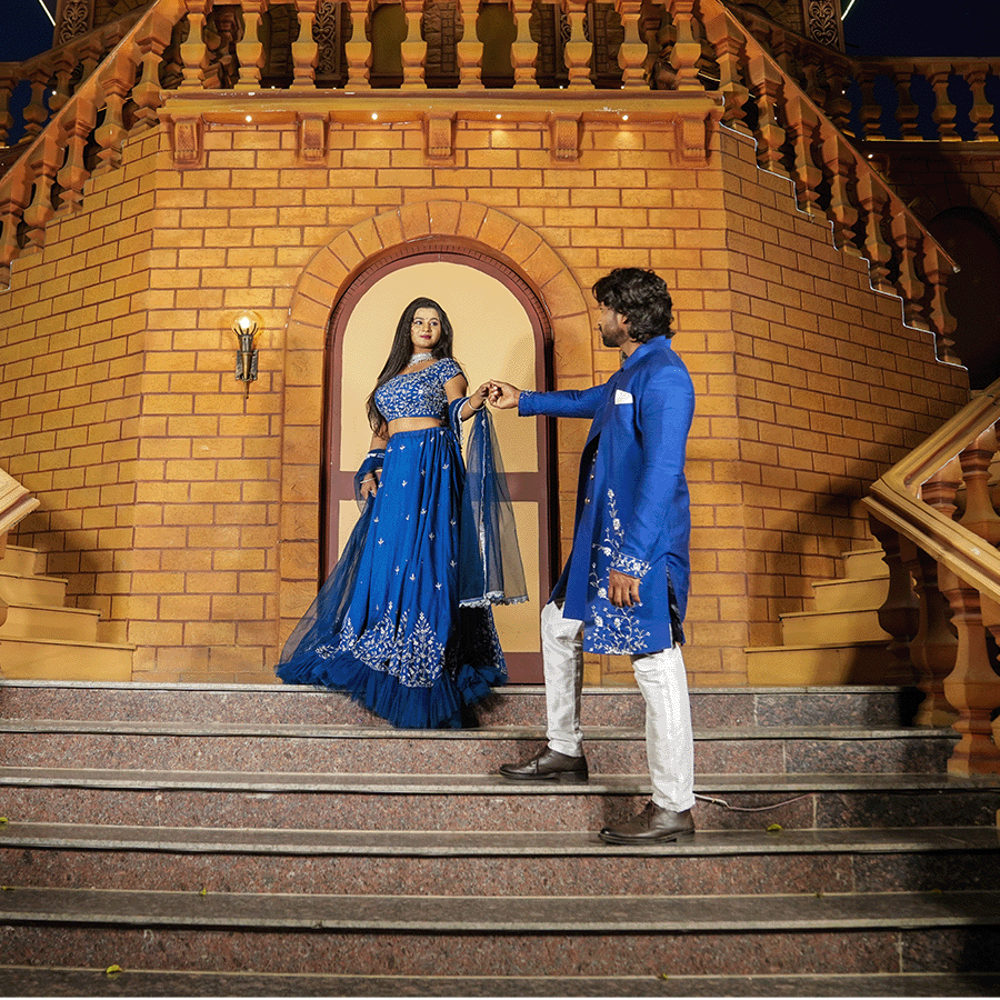Royal Blue Designer Sherwani